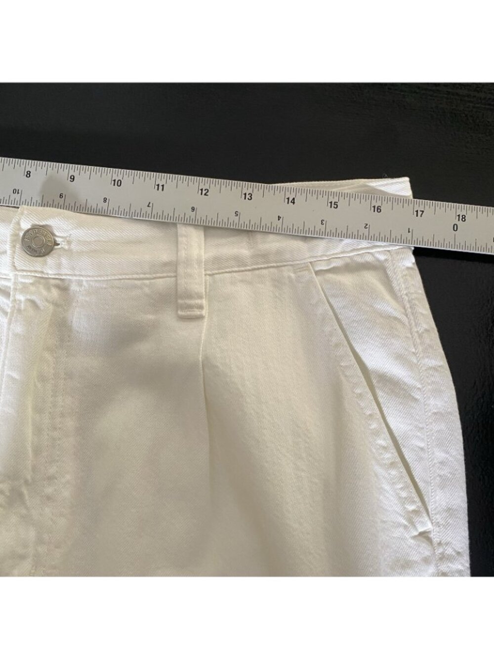 Madewell Harlow Wide Leg Jeans 30 Pleated Baggy High Rise Airy Denim White Pants - Picture 14 of 16